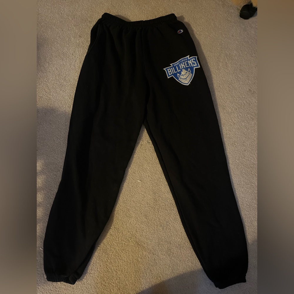 Champion Black ST LOUIS UNIVERSITY SIZE LARGE SWEATPANTS